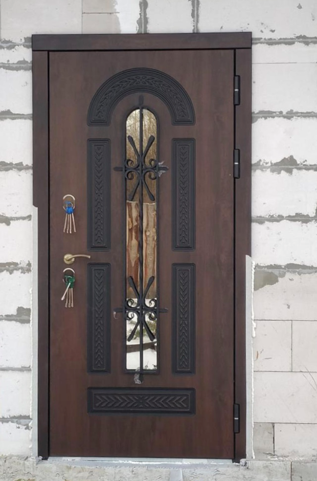 Дверь стальная FERRONI 13 см VITRA Винорит Патина (МДФ Грецкий орех - МДФ Грецкий орех) терморазрыв